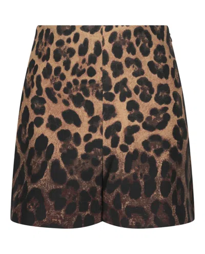 Valentino Animalier Shorts In Animal Print