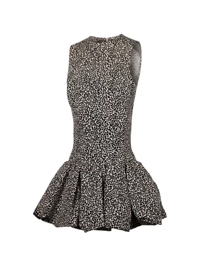 Valentino Animal-print Flared Mini Dress In Animal Print