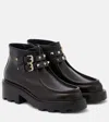 Valentino Ankle Boots Rockstud Aus Leder In Schwarz