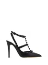 Valentino Garavani Rockstud Ankle Strap Pump With Tonal Studs 100 Mm Woman Black 41.5