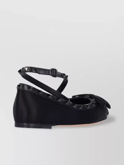 VALENTINO GARAVANI ANKLE STRAP BOW ACCENT BALLERINA SHOES