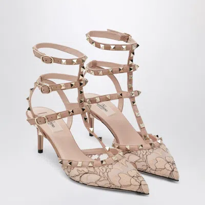 Valentino Garavani Valentino Ankle Strap | Rockstud | T. 65 In Brown