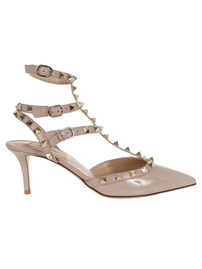 Valentino Garavani Ankle Strap Rockstud T. 65 In Gold