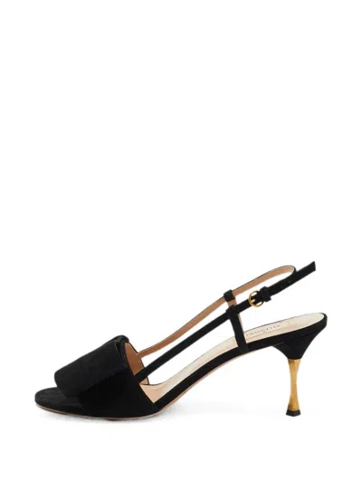 Pre-owned Valentino Garavani Ankle-strap Heeled Sandals In Black
