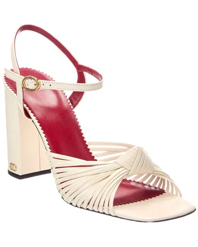 Valentino Garavani Valentino Annet 90 Leather Sandal In White
