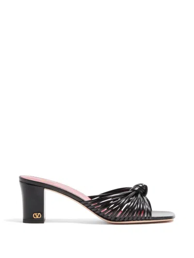 Valentino Garavani Annet Kidskin Slide Sandals 60mm In Black