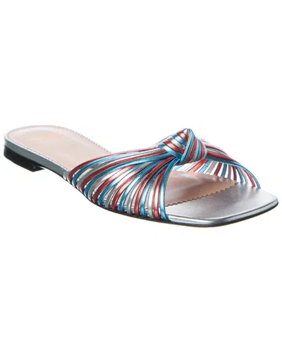 Valentino Garavani Valentino Annet Leather Sandal In Silver