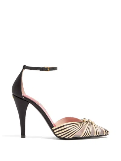 Valentino Garavani Annine Satin Pumps 100mm In Black