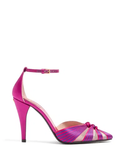 Valentino Garavani Annine Satin Pumps 100mm In Pink