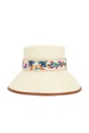 Valentino Antibes Ramage Straw Bucket Hat In Naturale & Antique
