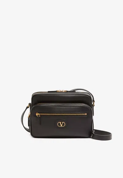 Valentino Garavani Antibes Calfskin Crossbody Bag In Black