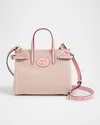 Valentino Garavani Antibes Canvas And Karung Shopping Tote Bag In Naturale Tobacco Peach Rose