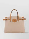 Valentino Antibes Canvas Handbag Structured Shape Buckle