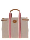 Valentino Antibes Striped Top Handles Tote Bag In Multi