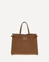 Valentino Borsa Shopping Antibes Media In Pelle Marrone Donna In Brown