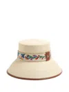 Valentino Antibes Ramage Straw Bucket Hat In Neutrals