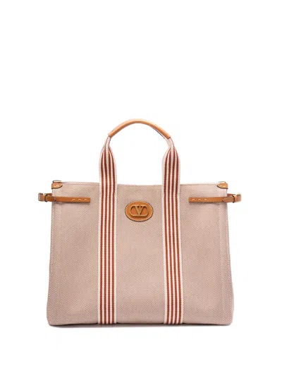 Valentino Garavani `antibes` Large Tote Bag In Beige