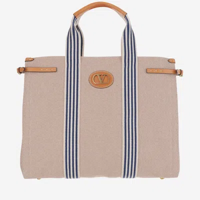 Valentino Garavani Antibes Large Shoulder Bag In Beige