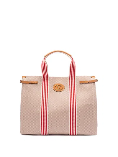 Valentino Garavani `antibes` Large Tote Bag In Beige