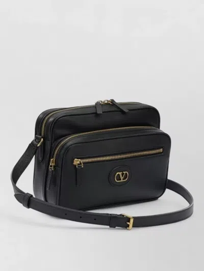Valentino Garavani Antibes Leather Cross-body Bag In Black