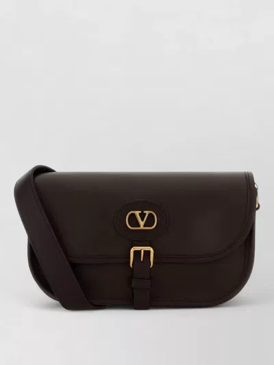 Valentino Garavani Antibes Leather Crossbody Bag Adjustable Strap In Black