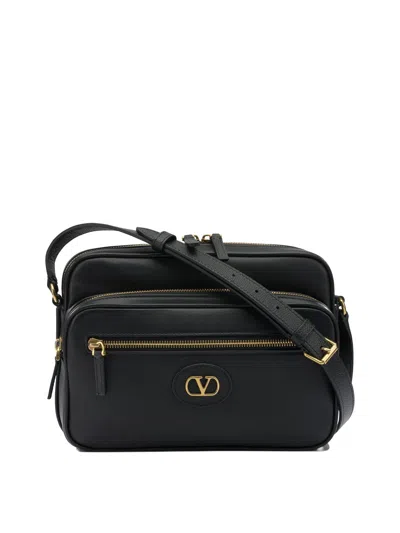 Valentino Garavani Antibes Leather Crossbody Bag In Black
