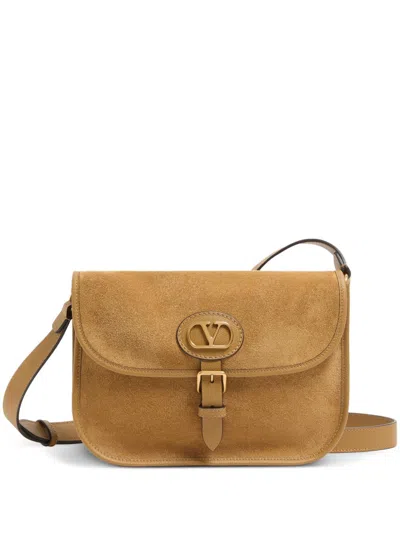 Valentino Garavani Antibes Leather Crossbody Bag In Sand
