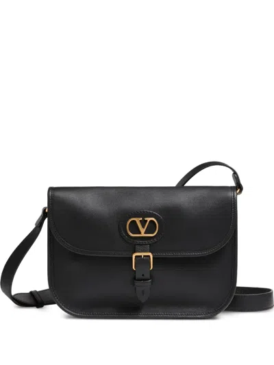 Valentino Garavani Antibes Leather Messenger Bag In Black