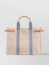 Valentino Antibes Leather Shopping Tote Bag In Pink