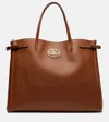 Valentino Borsa Shopping Antibes Media In Pelle Marrone Donna