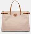 Valentino Antibes Leather-trimmed Canvas Tote Bag