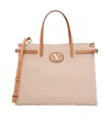 Valentino Antibes Big Shopping Bag With Adjustable Side Straps In Nude