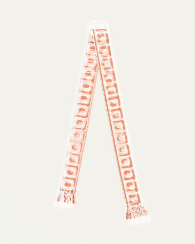 Valentino Antibes Printed Skinny Scarf In Avorio Arancio