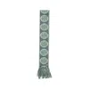 Valentino Floral Cotton Scarf With Ivory, Blue, And Aqua Fringes