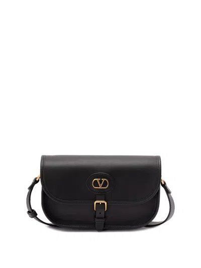 Valentino Garavani Antibes Leather Crossbody Bag Adjustable Strap In Black