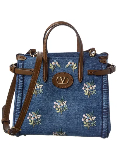 Valentino Garavani Valentino Antibes Small Denim Tote