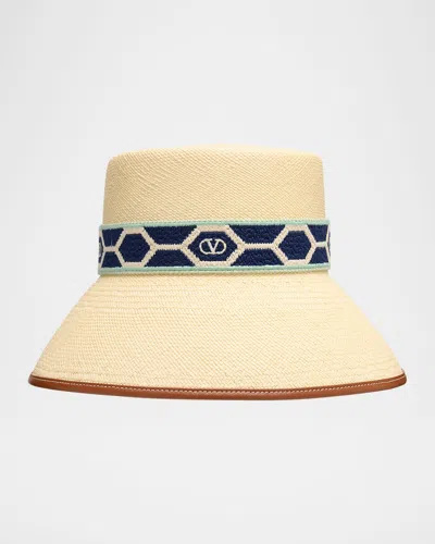 VALENTINO GARAVANI ANTIBES STRAW BUCKET HAT
