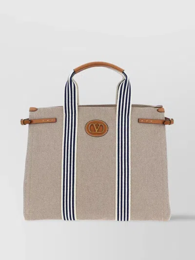 Valentino Garavani Antibes Striped Top Handles Handbag In Multicolor
