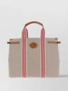 Valentino Antibes Striped Top Handles Tote Bag