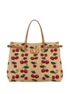 Valentino Embroidered Raffia Small Antibes Handbag