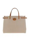 Valentino Antibes Big Shopping Bag With Adjustable Side Straps In Nude