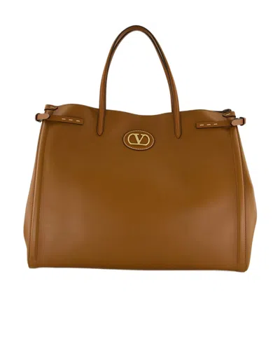 Valentino Garavani Medium Antibes Tote Bag In Brown