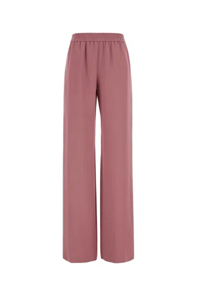 Valentino Antiqued Pink Silk Wide-leg Pant