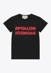 Valentino Apollon Dionysos Graphic Print Crew Neck T-shirt In Black