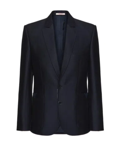 ジャケット Valentino Wool and silk single-breasted jacket Valentino Wool And Silk Single-Breasted Jacket – LOZURI®