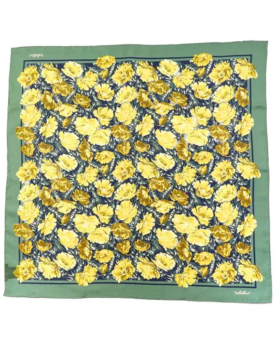 Valentino Apres L Hiver Silk Scarf In Green