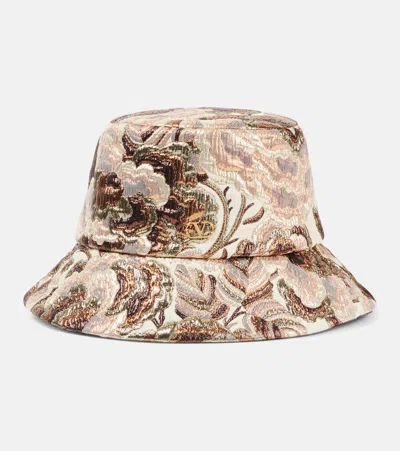 Valentino Garavani Apres L'hiver Jacquard Bucket Hat In Pink