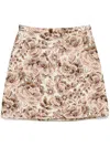 Valentino Gonna In After Winter Quilted Pink Lurex In Neutrals