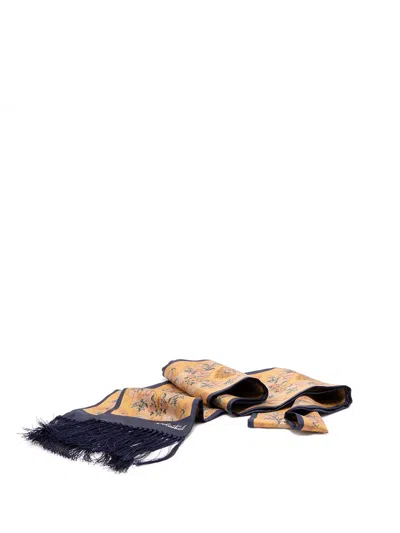 Valentino Apres Lhiver Vaso Scarf With Fringes In Multi