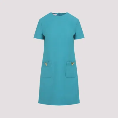VALENTINO AQUA VGOLD MINI DRESS